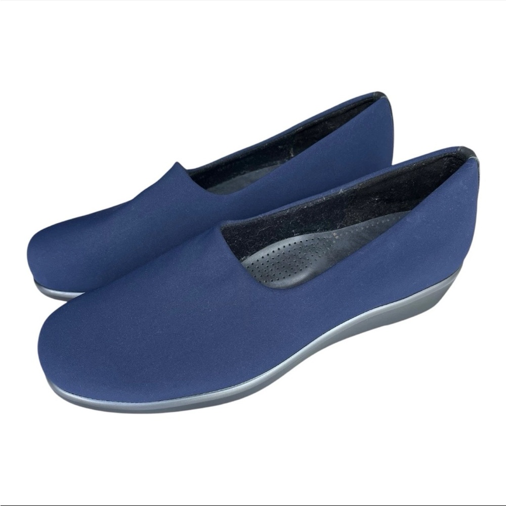 SAS Women's Blue Bliss Wedge Slip Comfort Shoes Size 10M